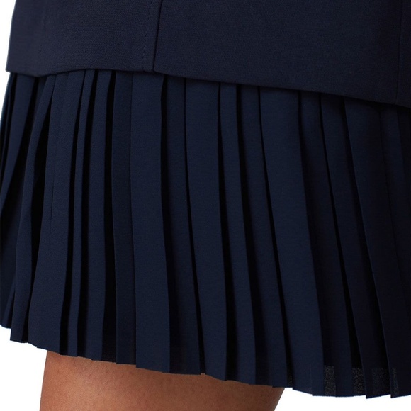 Cinq à Sept | Elegant Navy Catriona Silhouette Pleated Crepe Hem Dress | Size 2 - Picture 4 of 14